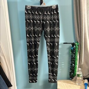 See You Monday Black and White Patterned Leggings